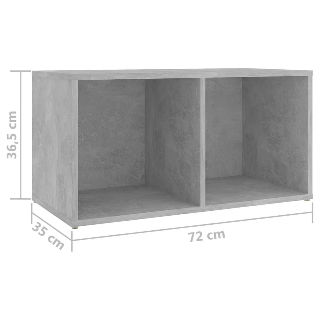 3079902 vidaXL 2 Piece TV Cabinet Set Concrete Grey 72x35x36,5 cm Engineered Wood (2x805529)