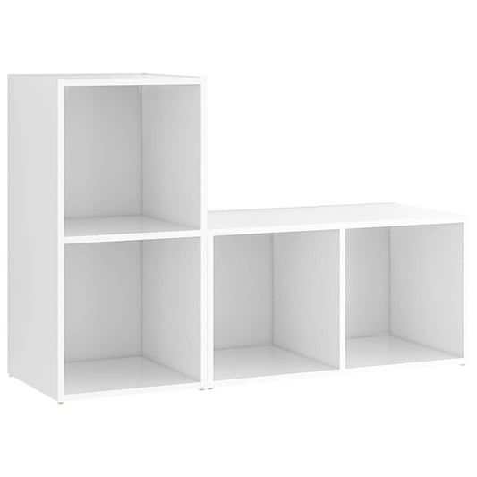 2 Piece TV Cabinet Set White 72x35x36,5 cm Engineered Wood 2 Piece TV Cabinet Set White 72x35x36,5 cm Engineered Wood