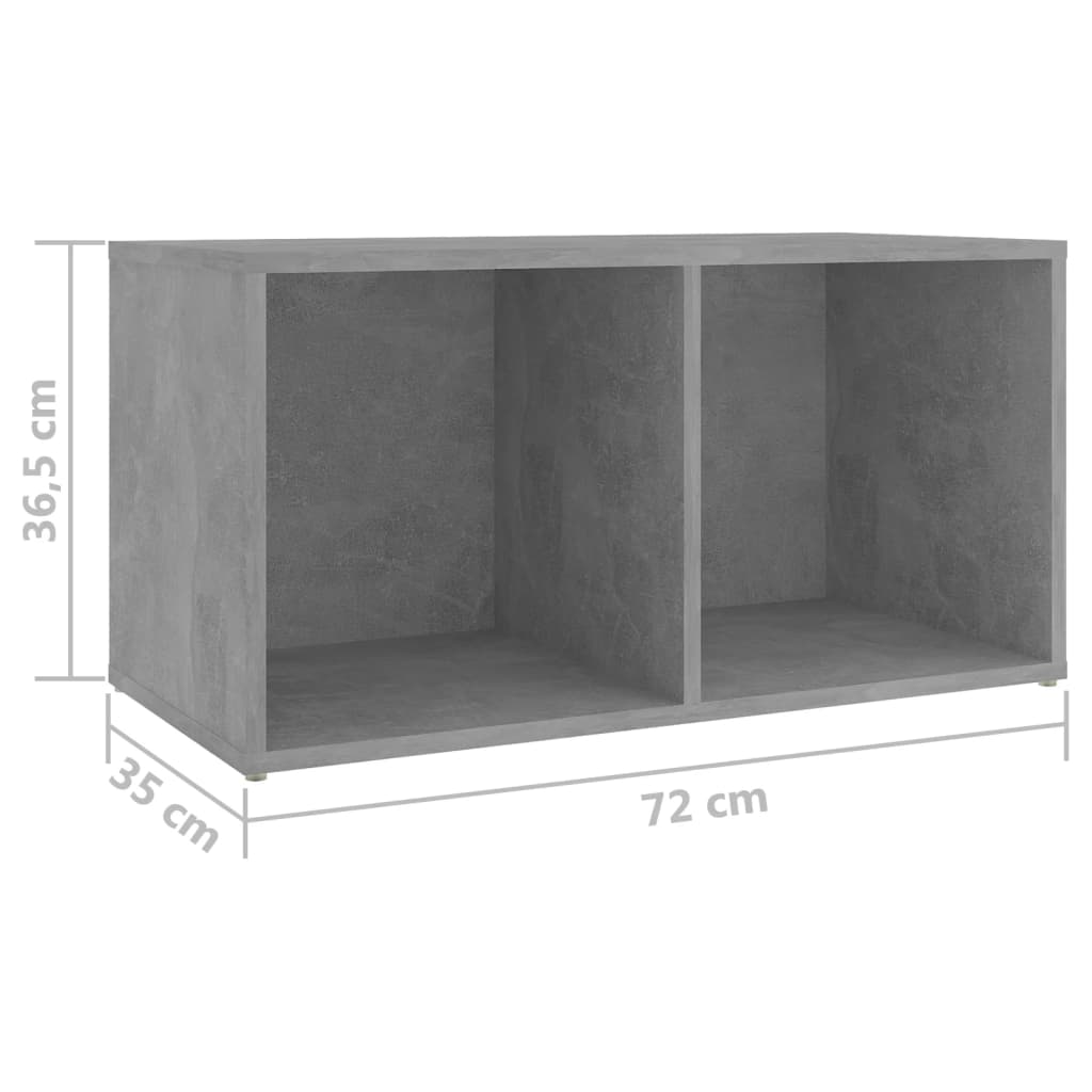 3079947 vidaXL 2 Piece TV Cabinet Set Concrete Grey 72x35x36,5 cm Engineered Wood (2x805529)