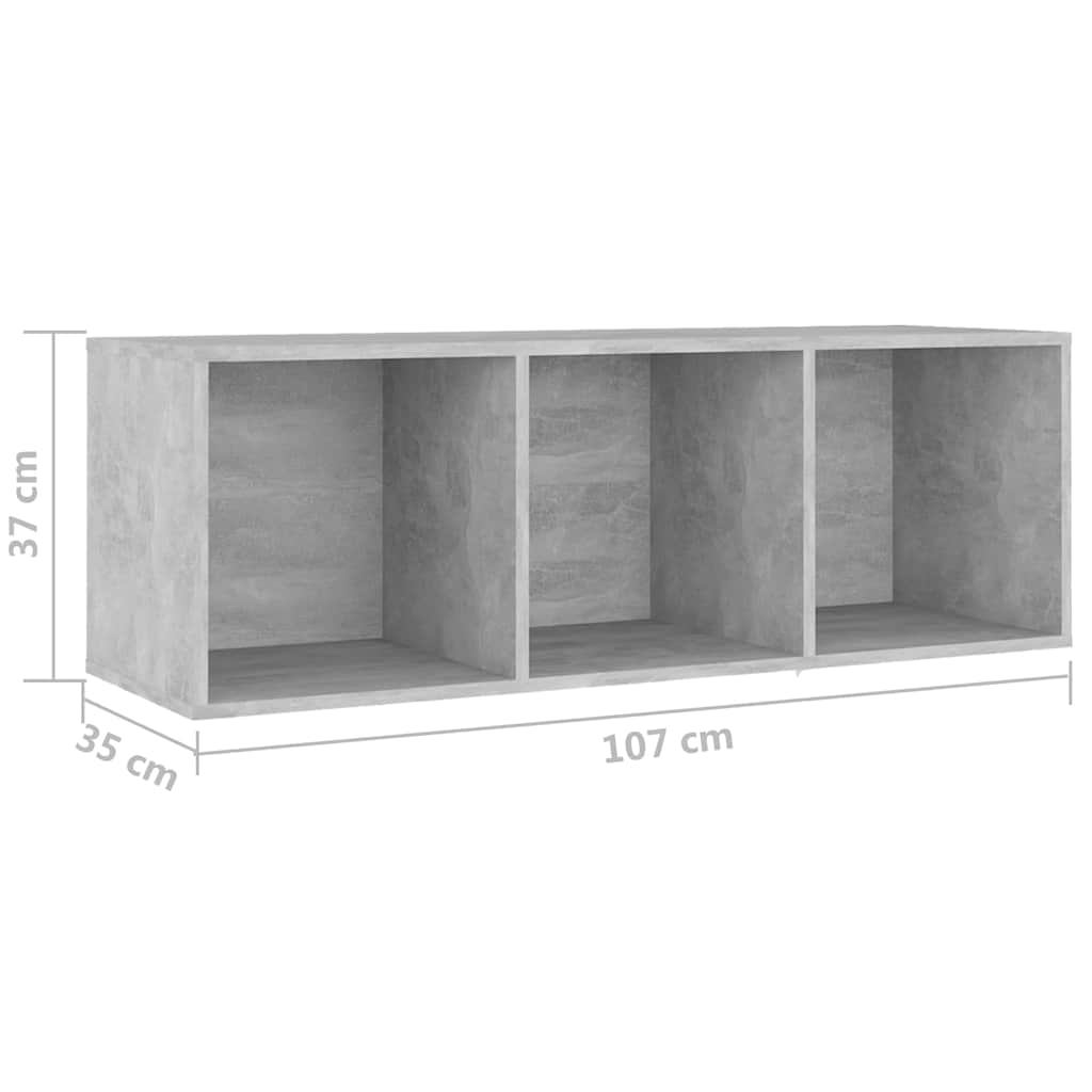 3 Piece TV Cabinet Set Concrete Grey 107x35x37 cm Engineered Wood