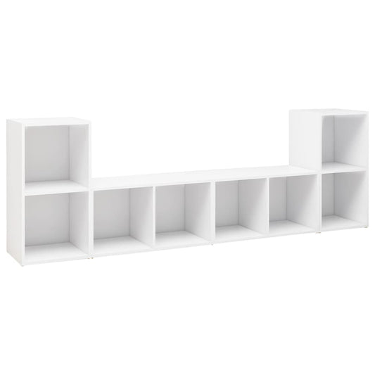 TV Cabinets 4 pcs White 72x35x36.5 cm Engineered Wood TV Cabinets 4 pcs White 72x35x36.5 cm Engineered Wood