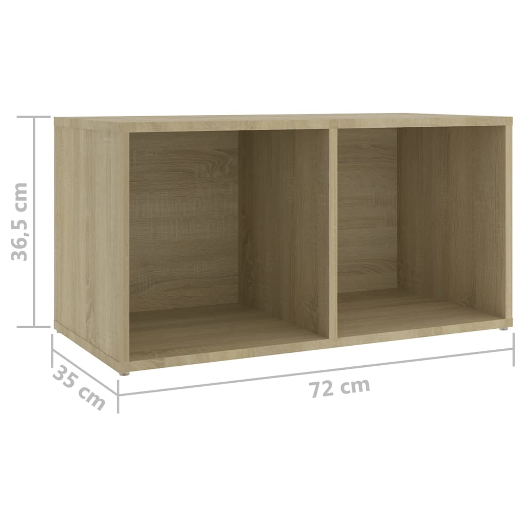 3079973 vidaXL 4 Piece TV Cabinet Set Sonoma Oak 72x35x36,5 cm Engineered Wood (4x805528)