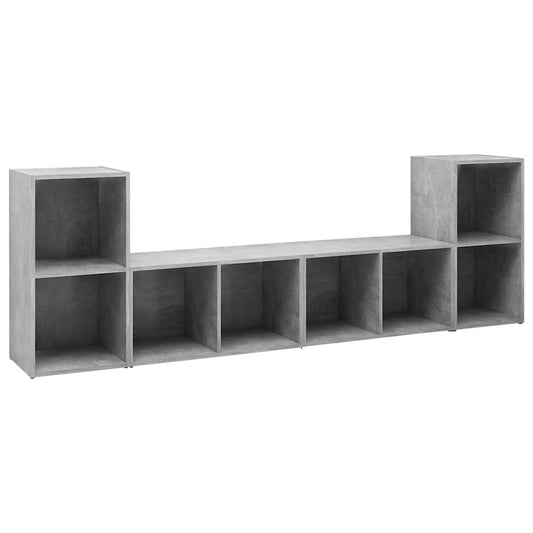 4 Piece TV Cabinet Set Concrete Grey 72x35x36,5 cm Engineered Wood 4 Piece TV Cabinet Set Concrete Grey 72x35x36,5 cm Engineered Wood