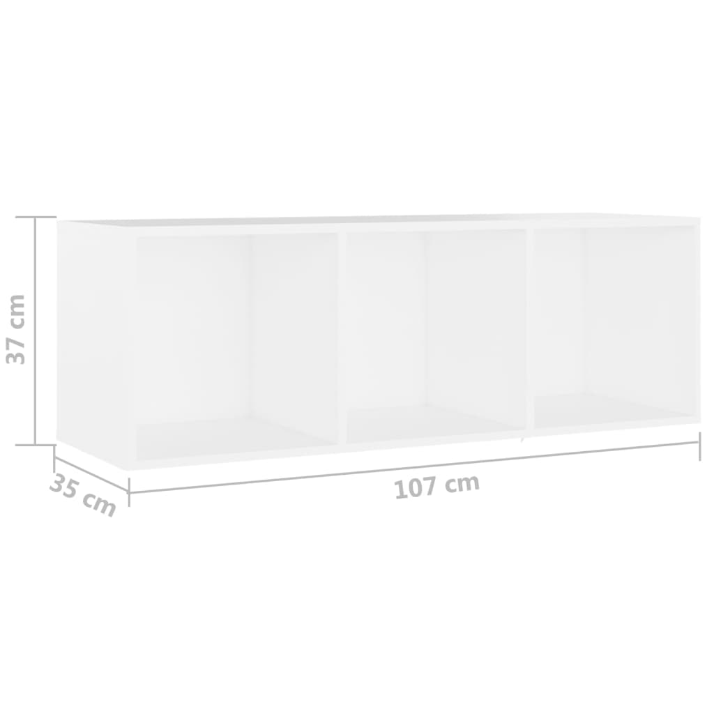 3080015 vidaXL 3 Piece TV Cabinet Set White Engineered Wood (2x805525+805534)