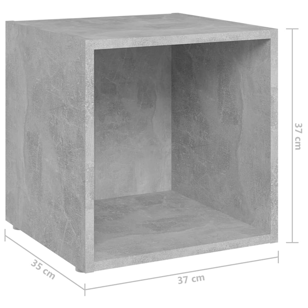 3080064 vidaXL 8 Piece TV Cabinet Set Concrete Grey Engineered Wood (805512+4x805529)