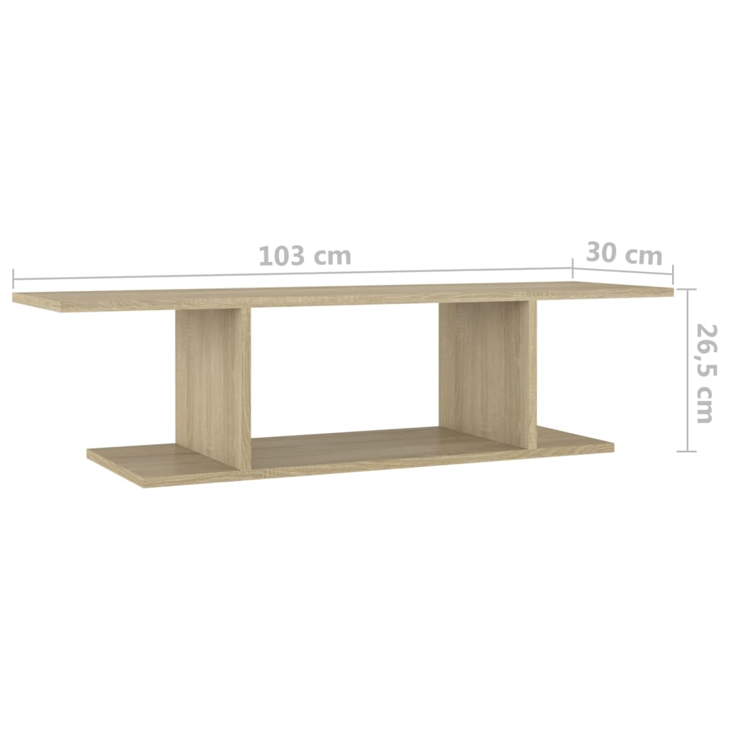 TV Cabinet | Sonoma oak | Engineered wood | TV Cabinet | Rectangular