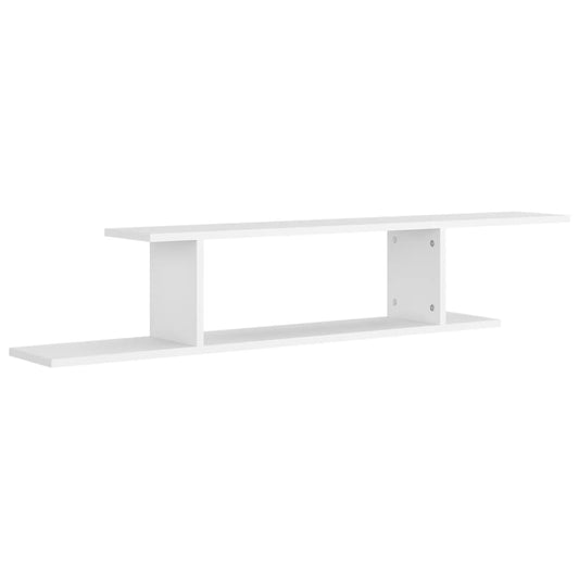 Wall-Mounted TV Shelf White 125x18x23 cm Engineered Wood Wall-Mounted TV Shelf White 125x18x23 cm Engineered Wood