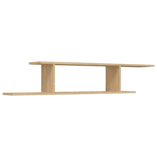Wall-Mounted TV Shelf Sonoma Oak 125x18x23 cm Engineered Wood Wall-Mounted TV Shelf Sonoma Oak 125x18x23 cm Engineered Wood