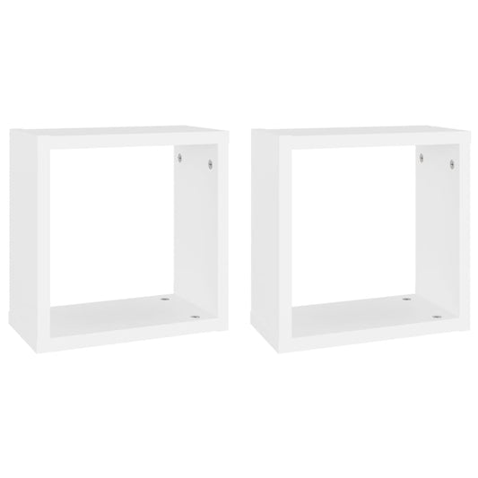 Wall Cube Shelves 2 pcs White 30x15x30 cm Wall Cube Shelves 2 pcs White 30x15x30 cm