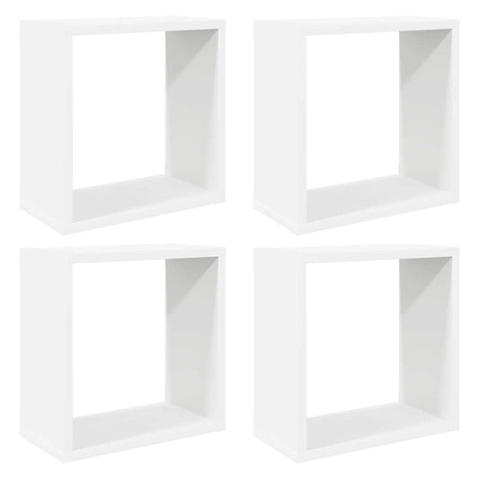 Wall Cube Shelves 4 pcs White 30x15x30 cm Wall Cube Shelves 4 pcs White 30x15x30 cm