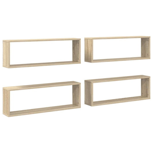 807116 vidaXL Wall Cube Shelves 4 pcs Sonoma Oak 80x15x26,5 cm Engineered Wood 807116 vidaXL Wall Cube Shelves 4 pcs Sonoma Oak 80x15x26,5 cm Engineered Wood