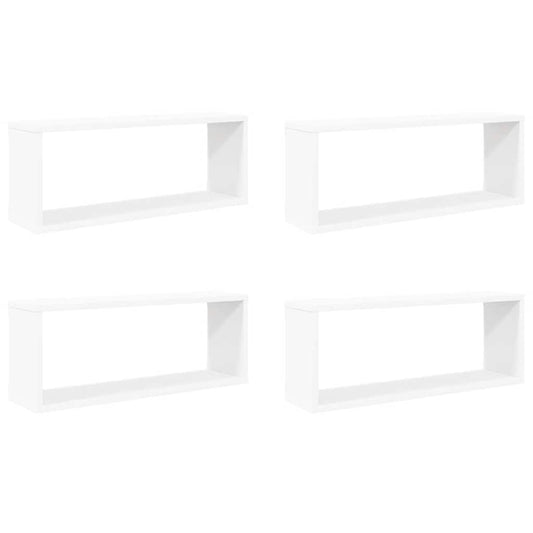 Wall Cube Shelf 4 pcs White 60x15x23 cm Engineered Wood Wall Cube Shelf 4 pcs White 60x15x23 cm Engineered Wood