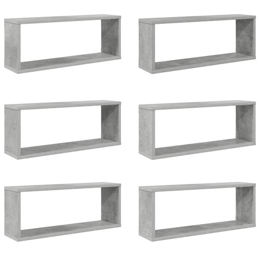 807147 vidaXL Wall Cube Shelves 6 pcs Concrete Grey 60x15x23 cm Engineered Wood 807147 vidaXL Wall Cube Shelves 6 pcs Concrete Grey 60x15x23 cm Engineered Wood