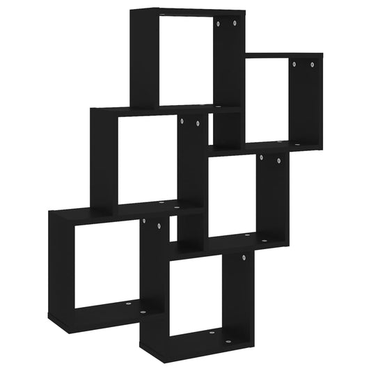 Wall Shelf | Black | Engineered Wood | Medium | Wall Shelf | Cubic Wall Shelf | Black | Engineered Wood | Medium | Wall Shelf | Cubic