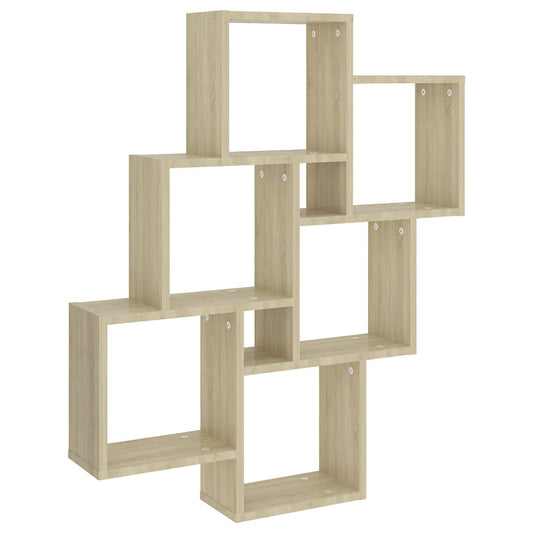 Wall Cube Shelf Sonoma Oak 78x15x93 cm Engineered Wood Wall Cube Shelf Sonoma Oak 78x15x93 cm Engineered Wood