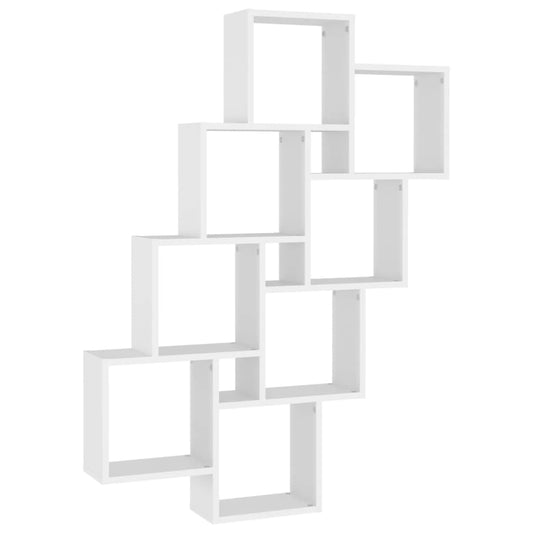 Wall Cube Shelf White 90x15x119 cm Engineered Wood Wall Cube Shelf White 90x15x119 cm Engineered Wood