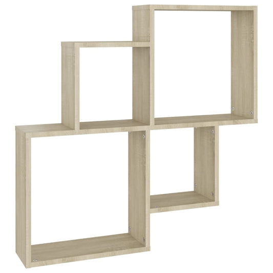 Wall Cube Shelf Sonoma Oak 80x15x78.5 cm Engineered Wood Wall Cube Shelf Sonoma Oak 80x15x78.5 cm Engineered Wood