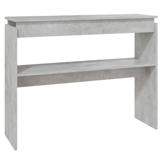 Console Table Concrete Grey 102x30x80 cm Engineered Wood Console Table Concrete Grey 102x30x80 cm Engineered Wood