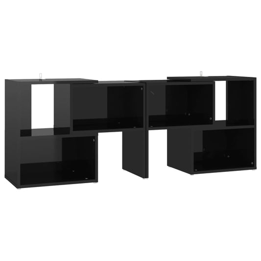 TV Cabinet High Gloss Black 104x30x52 cm Engineered Wood TV Cabinet High Gloss Black 104x30x52 cm Engineered Wood