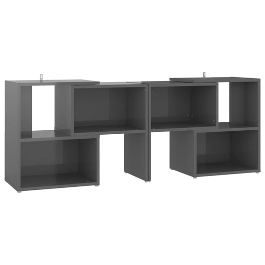 TV Cabinet High Gloss Grey 104x30x52 cm Engineered Wood TV Cabinet High Gloss Grey 104x30x52 cm Engineered Wood