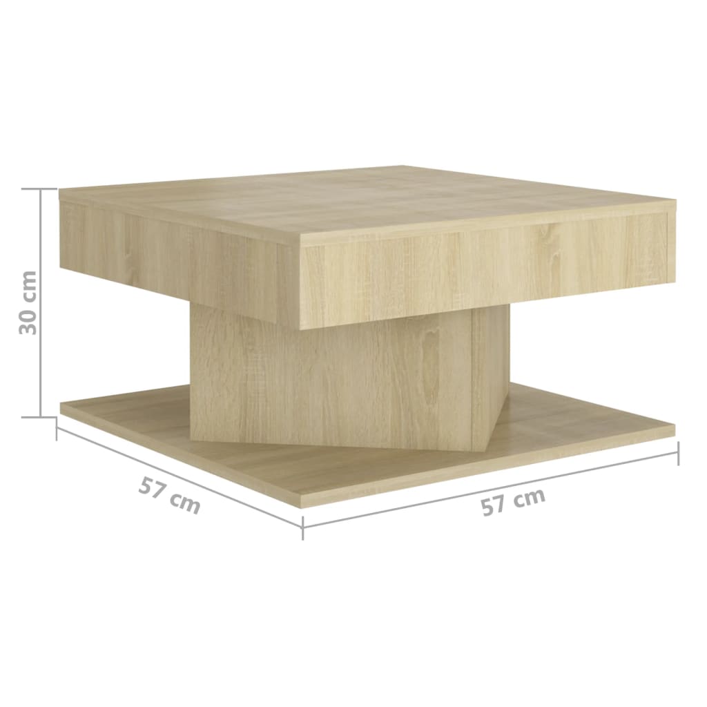 Coffee Table | Sonoma oak | Engineered wood | Small | Simple