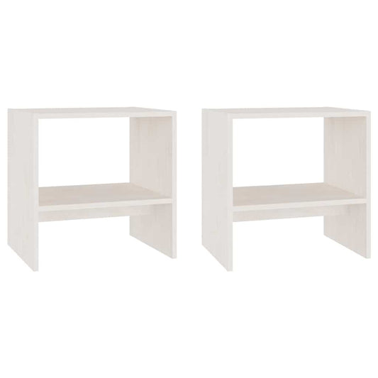 808056 vidaXL Bedside Cabinets 2 pcs White 40x30,5x40 cm Solid Wood Pine 808056 vidaXL Bedside Cabinets 2 pcs White 40x30,5x40 cm Solid Wood Pine