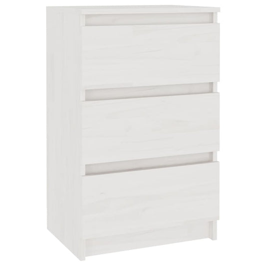 Bedside Cabinet White 40x29.5x64 cm Solid Pine Wood Bedside Cabinet White 40x29.5x64 cm Solid Pine Wood