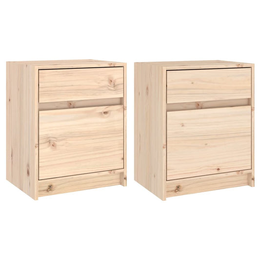 Bedside Cabinets 2 pcs 40x31x50 cm Solid Pinewood Bedside Cabinets 2 pcs 40x31x50 cm Solid Pinewood