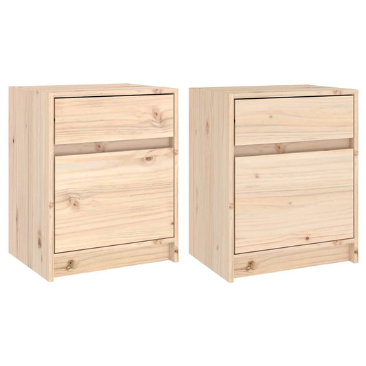 808124 vidaXL Bedside Cabinets 2 pcs 40x31x50 cm Solid Wood Pine 808124 vidaXL Bedside Cabinets 2 pcs 40x31x50 cm Solid Wood Pine