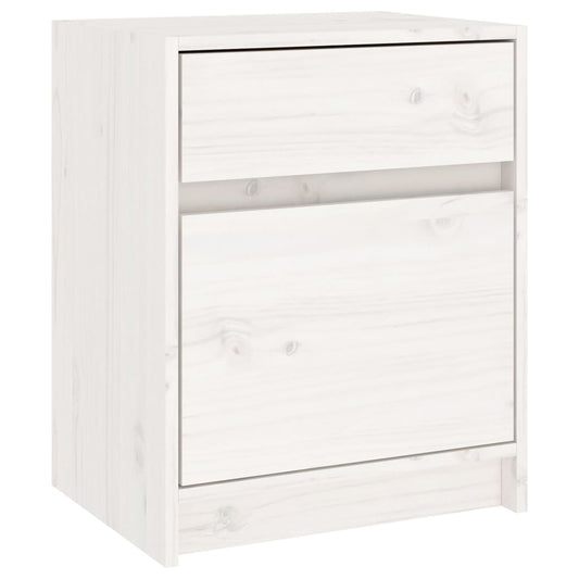 Bedside Cabinet White 40x31x50 cm Solid Pinewood Bedside Cabinet White 40x31x50 cm Solid Pinewood