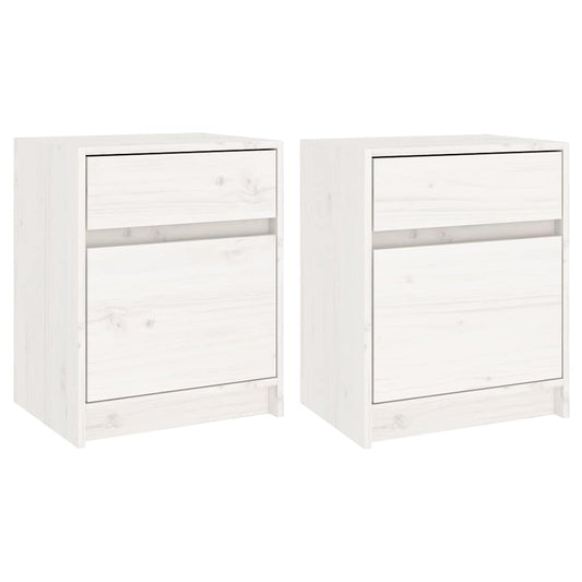 808126 vidaXL Bedside Cabinets 2 pcs White 40x31x50 cm Solid Wood Pine 808126 vidaXL Bedside Cabinets 2 pcs White 40x31x50 cm Solid Wood Pine