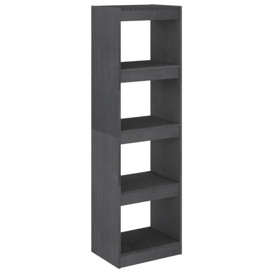 Book Cabinet Room Divider Grey 40x30x135.5 cm Pinewood Book Cabinet Room Divider Grey 40x30x135.5 cm Pinewood