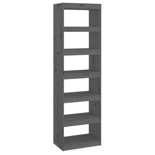 Book Cabinet/Room Divider Grey 60x30x199.5 cm Solid Wood Pine Book Cabinet/Room Divider Grey 60x30x199.5 cm Solid Wood Pine