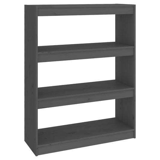 Book Cabinet/Room Divider Grey 80x30x103.5 cm Solid Wood Pine Book Cabinet/Room Divider Grey 80x30x103.5 cm Solid Wood Pine