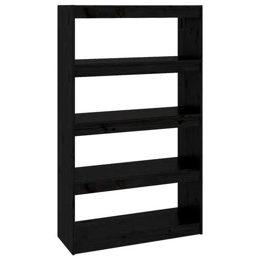 Book Cabinet/Room Divider Black 80x30x135.5 cm Solid Wood Pine Book Cabinet/Room Divider Black 80x30x135.5 cm Solid Wood Pine