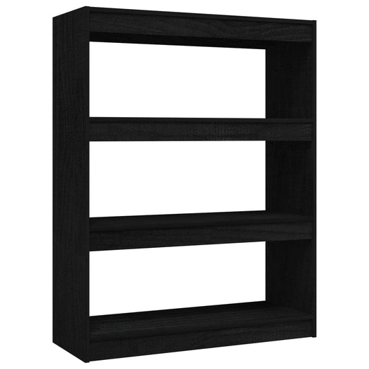 Book Cabinet/Room Divider Black 100x30x103 cm Solid Pinewood Book Cabinet/Room Divider Black 100x30x103 cm Solid Pinewood