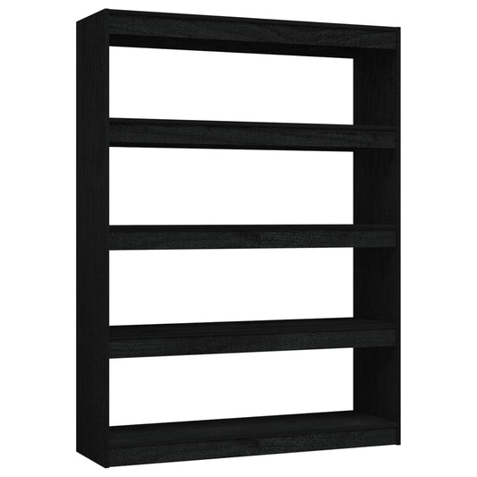 Book Cabinet/Room Divider Black 100x30x135.5 cm Solid Pinewood Book Cabinet/Room Divider Black 100x30x135.5 cm Solid Pinewood