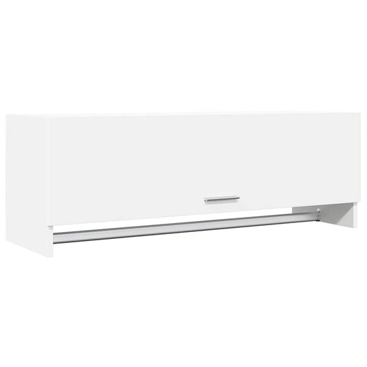 Wardrobe White 100x32.5x35 cm Engineered Wood Wardrobe White 100x32.5x35 cm Engineered Wood