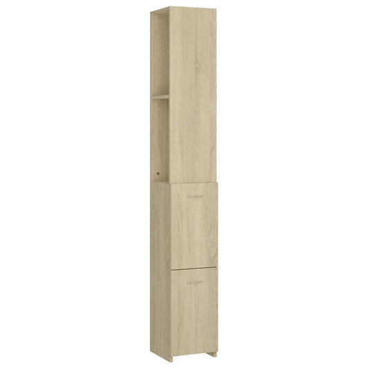 Bathroom Cabinet Sonoma Oak 25x26.5x170 cm Engineered Wood Bathroom Cabinet Sonoma Oak 25x26.5x170 cm Engineered Wood