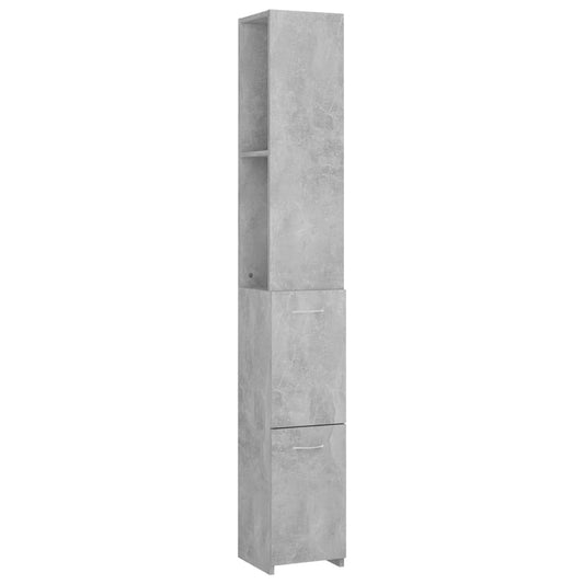 Bathroom Cabinet Concrete Grey 25x26.5x170 cm Engineered Wood Bathroom Cabinet Concrete Grey 25x26.5x170 cm Engineered Wood