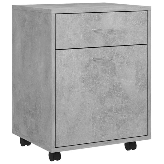 Rolling Cabinet Concrete Grey 45x38x54 cm Engineered Wood Rolling Cabinet Concrete Grey 45x38x54 cm Engineered Wood