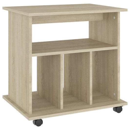 808479 vidaXL Rolling Cabinet Sonoma Oak 60x45x60 cm Engineered Wood 808479 vidaXL Rolling Cabinet Sonoma Oak 60x45x60 cm Engineered Wood