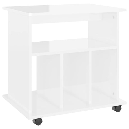 808482 vidaXL Rolling Cabinet High Gloss White 60x45x60 cm Engineered Wood 808482 vidaXL Rolling Cabinet High Gloss White 60x45x60 cm Engineered Wood