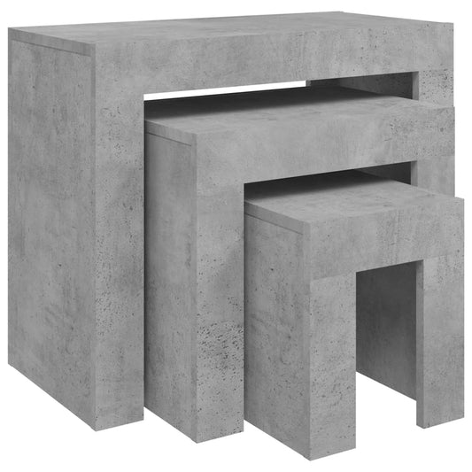 Nesting Coffee Tables 3 pcs Concrete Grey Engineered Wood Nesting Coffee Tables 3 pcs Concrete Grey Engineered Wood