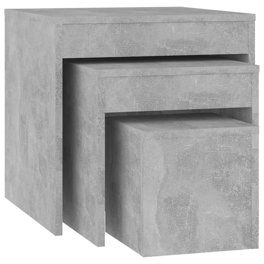 Nesting Tables 3 pcs Concrete Grey Engineered Wood Nesting Tables 3 pcs Concrete Grey Engineered Wood