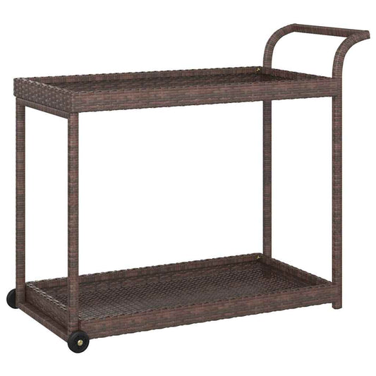 316665 vidaXL Bar Cart Brown 100x45x83 cm Poly Rattan 316665 vidaXL Bar Cart Brown 100x45x83 cm Poly Rattan