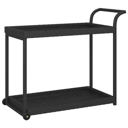 316666 vidaXL Bar Cart Black 100x45x83 cm Poly Rattan 316666 vidaXL Bar Cart Black 100x45x83 cm Poly Rattan