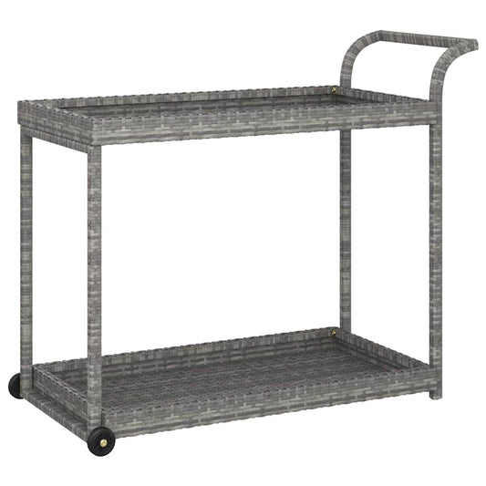 316667 vidaXL Bar Cart Grey 100x45x83 cm Poly Rattan 316667 vidaXL Bar Cart Grey 100x45x83 cm Poly Rattan