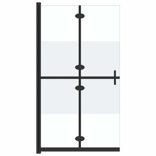 151188 vidaXL Foldable Walk-in Shower Wall Half Frosted ESG Glass 90x190 cm 151188 vidaXL Foldable Walk-in Shower Wall Half Frosted ESG Glass 90x190 cm