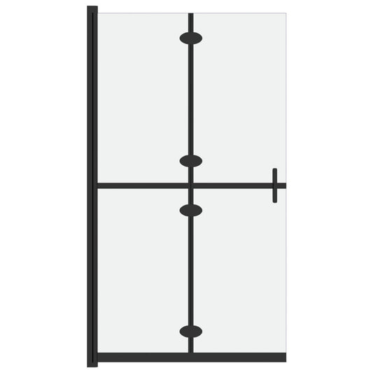 Foldable Walk-in Shower Wall Frosted ESG Glass 100x190 cm Foldable Walk-in Shower Wall Frosted ESG Glass 100x190 cm